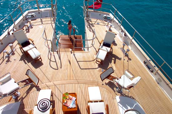 Sailing Yacht for Sale Aft Deck